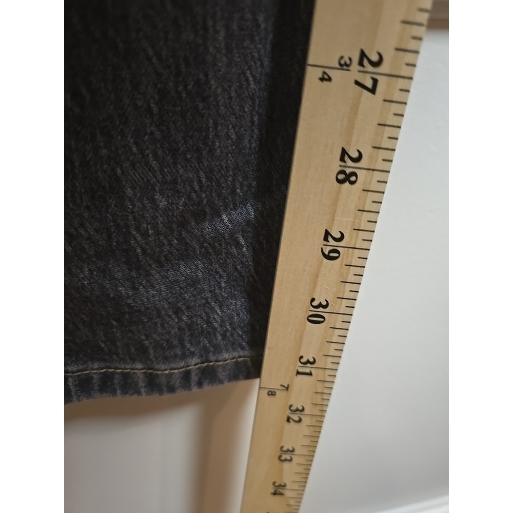 Blank‎ NYC Cooper Long Slim Straight Pant Big Fan Jean Gray White Stripe Size 28 - Picture 9 of 16